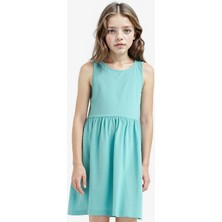 DeFacto Bisiklet Yaka Basic Düz Kolsuz Yazlık Elbise Kız Çocuk B4336A825SM