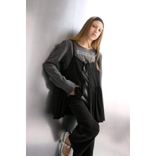 DeFacto Loose Fit Bisiklet Yaka Baskılı Uzun Kollu Tişört Kız Çocuk G1083A825AU