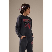DeFacto Erkek Çocuk NBA Chicago Bulls Kapüşonlu Sweatshirt F4086A825AU