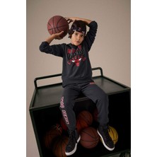 DeFacto Erkek Çocuk NBA Chicago Bulls Beli Lastikli Jogger Eşofman Altı F4089A825AU