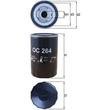 Mahle OC264 Yag Filtresi 034115561A 06A115561 06A115561B