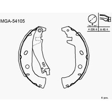 MGA 54105 Arka Fren Balatasi 77362284