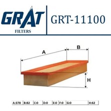 Grat 11100 Hava Filtresi 8200298074