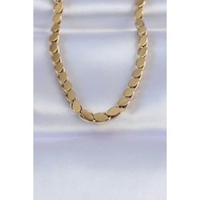 Butik 316L Çelik Gold Renk Arpa Model Kolye