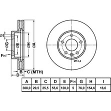 MGA 50199 Fren Diski On 7E0615301D (2 Adet Fiyatıdır)