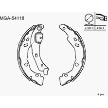 MGA 54118 Arka Fren Balatasi 7701207178