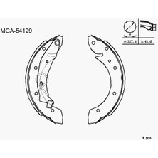 MGA 54129 Arka Fren Balatasi 4241L6