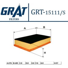 Grat 15111S Hava Filtresi 1L0129620C
