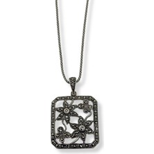 Oya Silver Markazit Işıltılı Gece Bahçesi Gümüş Kadın Kolye