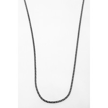 Oya Silver Ince Basık Jessica Gümüş Zincir Kolye 55CM