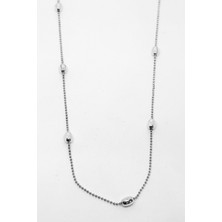 Oya Silver Mini Lazer Top Gümüş Zincir Kolye 50CM