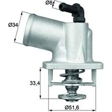 Mahle TI5492D Termostat 009129907 01338003 01338420