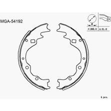 MGA 54192 Arka Fren Balatasi 0K70Y2638Z