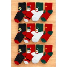 Tibo 12 Çift Burun Dikişsiz Kışlık Kalın Havlu Çocuk Soket Yılbaşı Çorap Yeni Sezon