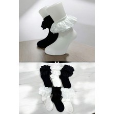 Tibo 6 Çift Burun Dikişsiz Fırfırlı Kız Çocuk Çorabı