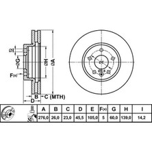 MGA 50196 Fren Diski On 13502045 (2 Adet Fiyatıdır)