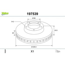 Valeo 197539 Fren Diski On 402060002R 402064408R 402066813R (2 Adet Fiyatıdır)