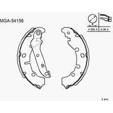 MGA 54156 Arka Fren Balatasi 2S6J2200BA