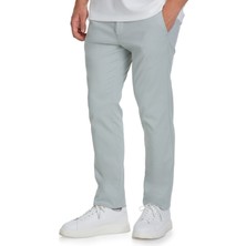 Hatem Saykı Gri Regular Fit Yandan Cepli Kanvas Pantolon