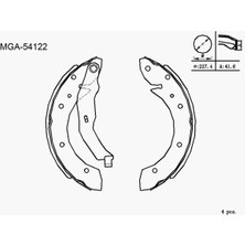 MGA 54122 Arka Fren Balatasi 7701205339