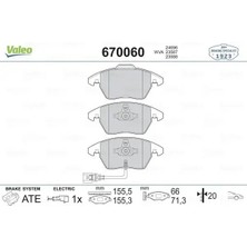 Valeo 670060 On Fren Balatasi 1K0698151C 3C0698151A 3C0698151B