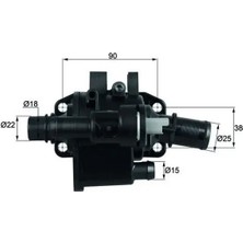 Mahle TH4283 Termostat 1148098 1336V6 1348620