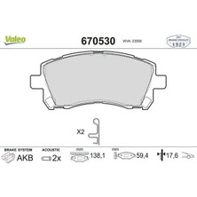 Valeo 670530 On Fren Balatasi 26233AE000 26296AC030 26296AC040