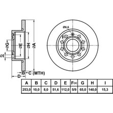MGA 50276 Arka Fren Diski 1K0615601AB (2 Adet Fiyatıdır)