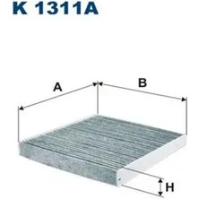 Filtron K1311A Polen Filtresi (Karbonlu) 2571990 5Q0819653 5Q0819669