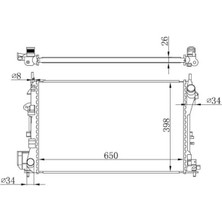 Oris BOP566026 Motor Radyatoru 1300245 1300246 24418341