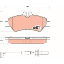 TRW GDB1697 Arka Fren Balatasi 2E0698451 2E0698451H A0044206920