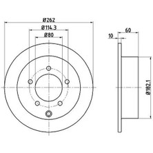 MGA 50283 Arka Fren Diski MN116332 (2 Adet Fiyatıdır)