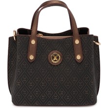 Tergan Bronz Print Kadın Omuz Çantası - S1WPR0000806-R7P