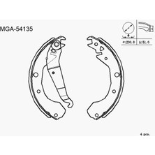 MGA 54135 Arka Fren Balatasi 1605887