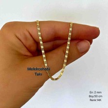 Xuping Jewelry Melekcehobi Takı 14K Altın Zincir Kolye – 50 cm Özel Desenli Şık Tasarım