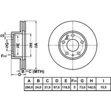 MGA 50142 Fren Diski On 4246X9 (2 Adet Fiyatıdır)