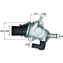 Mahle TI12588 Termostat 60653946 60813208 60814382