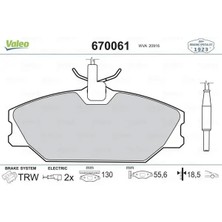 Valeo 670061 Arka Fren Balatasi 410601531R 6000008895 7701202050