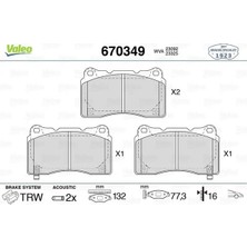 Valeo 670349 On Fren Balatasi 45022TGHA01 45022TGHA02 45022TGHA12