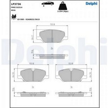 Delphi Xmpdby Ön Fren Balatasi Insignia B 17 17 Inç Jant