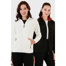 Lela Slim Fit Anti-Pilling Tüylenme Yapmayan Fermuarlı Cepli Hırka 2' Li Paket Polar Bayan Polar 5907002S2