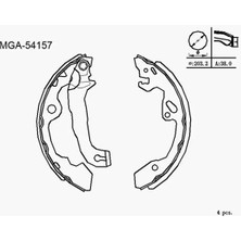 MGA 54157 Arka Fren Balatasi 98AB2200BD