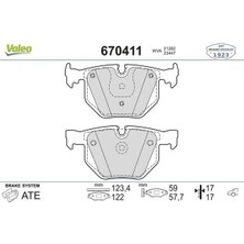 Valeo 670411 Arka Fren Balatasi 34216753850 34216758870 34216761285