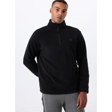 Discovery Expedition D5WM-SWT3300 Siyah Fermuarlı Yaka Basic Düz Erkek Polar Sweatshırt