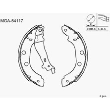MGA 54117 Arka Fren Balatasi 7701208063