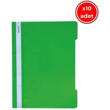 Leitz Telli Dosya, 10 Adet, 50'li Paket, A4, 2 Delikli, Yeşil
