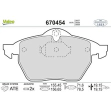 Valeo 670454 On Fren Balatasi 1605009 1605035 1605957