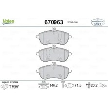 Valeo 670963 On Fren Balatasi 0054201220 0074205720 54201220