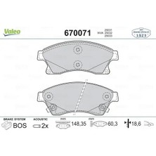 Valeo 670071 On Fren Balatasi 13301207 13374966 13412272