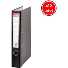 Leitz Eseelte Büro Klasörü, 10 Adet, Ekonomik Dar, Siyah